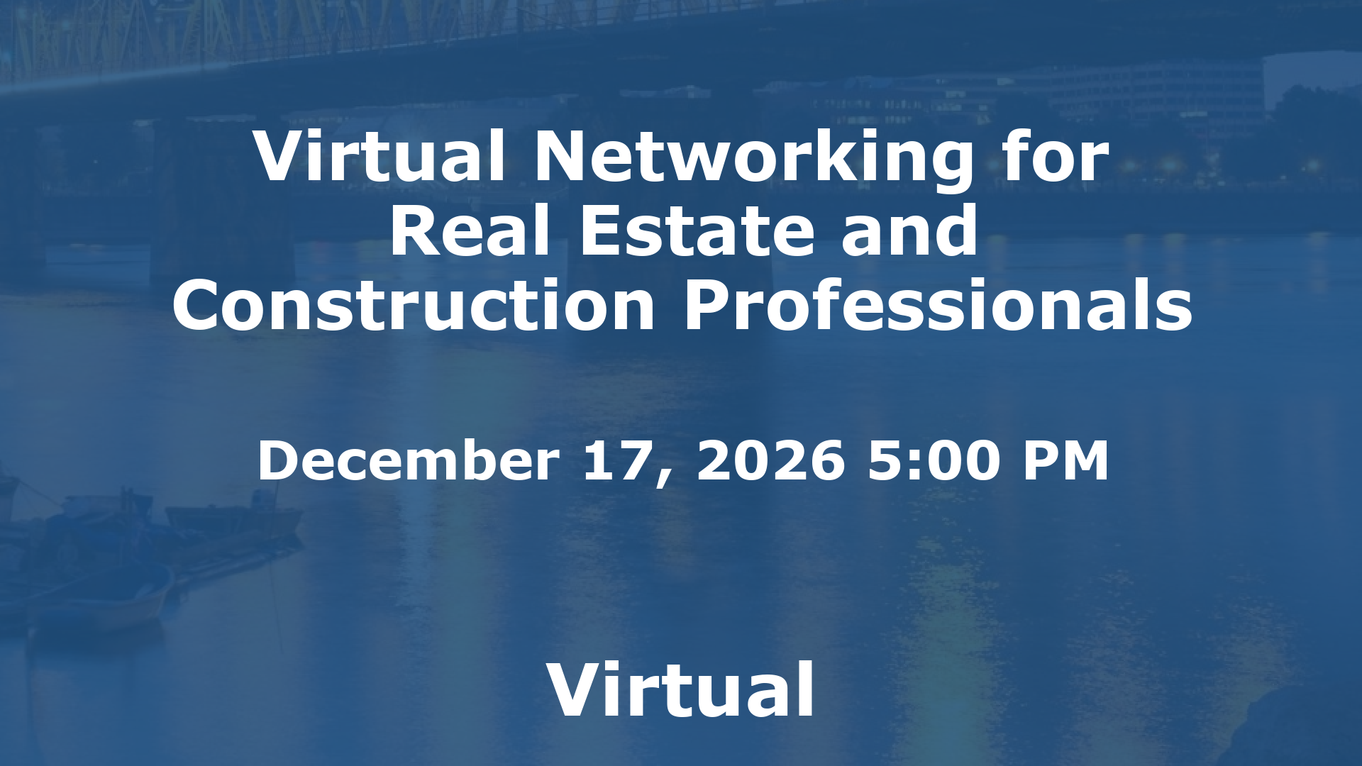 Virtual Networking for Real Estate and Construction Professionals event image